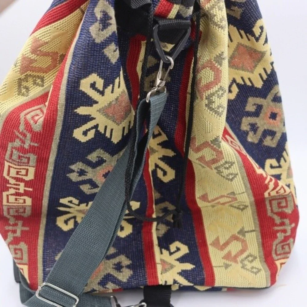 Beautiful Middle Eastern Print Bohemian Sling one Shoulder Back Pack Drawstring